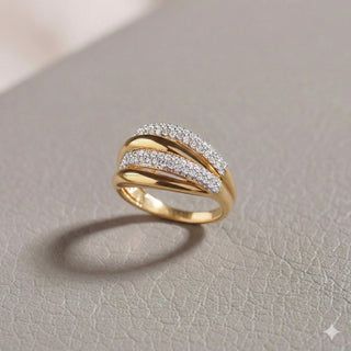 Audrey Mixed Two Tone Ring