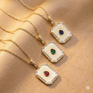 Poppy  Gemstone Pendant Necklace