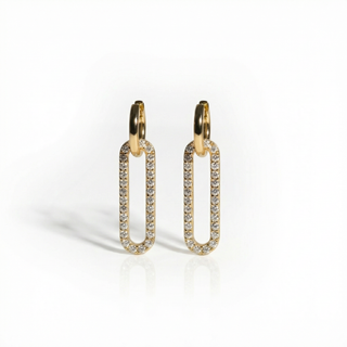 Anya Double Hoop Pave Earring