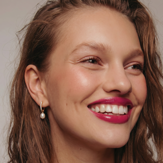 Leah Pearl Huggie Earring