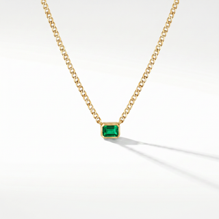 Demi Bezel Gemstone Necklace