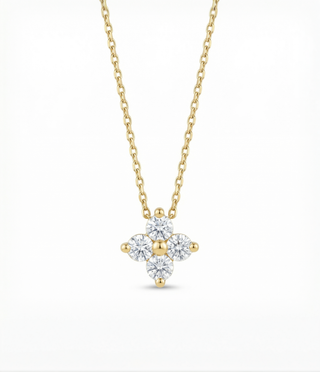 Quinn Clover Flower Moissanite Necklace