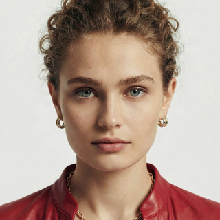 Shery two tone hoop earring