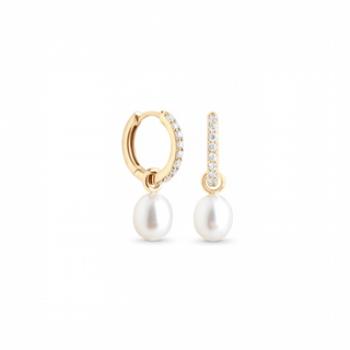 Leah Pearl Huggie Earring
