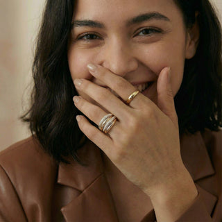 Audrey Mixed Two Tone Ring