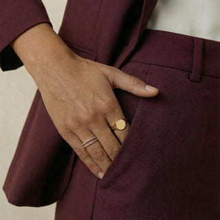 Ayla Double Band Pave Ring