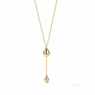 Sandrine Lariat Teardrop Necklace