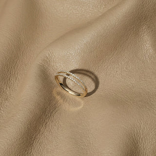 Ayla Double Band Pave Ring